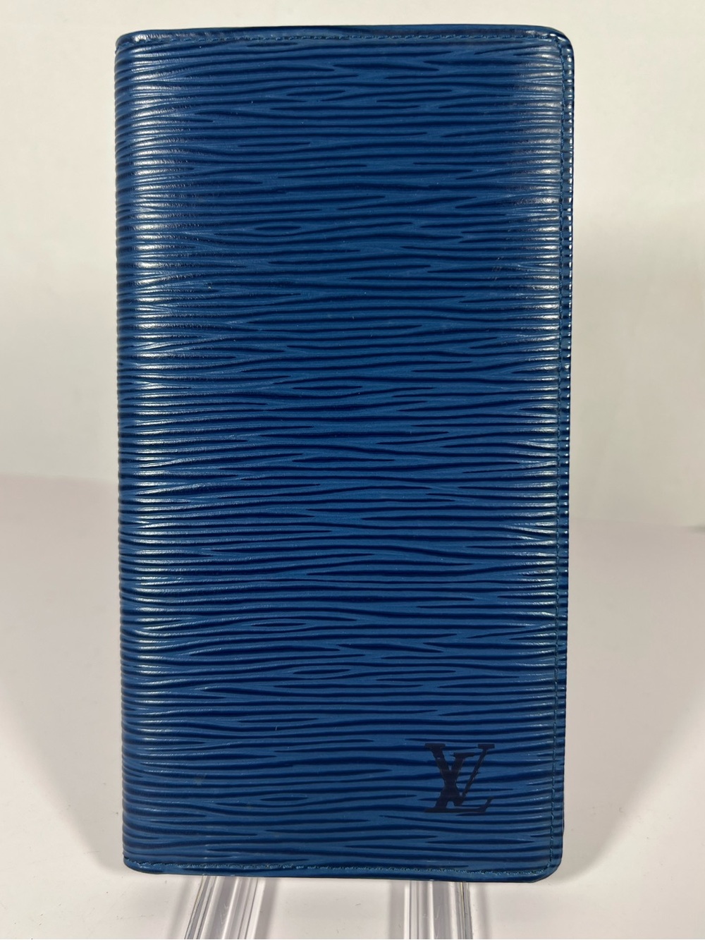 1215: Louis Vuitton Epi Brazza Wallet Toledo Blue Long Billfold